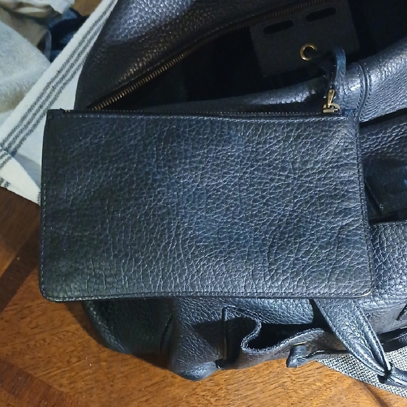 Designer Black Leather Tote Bag - Picture 15 of 16